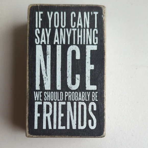 Black and White Decorative Sign - Picture 1 of 4